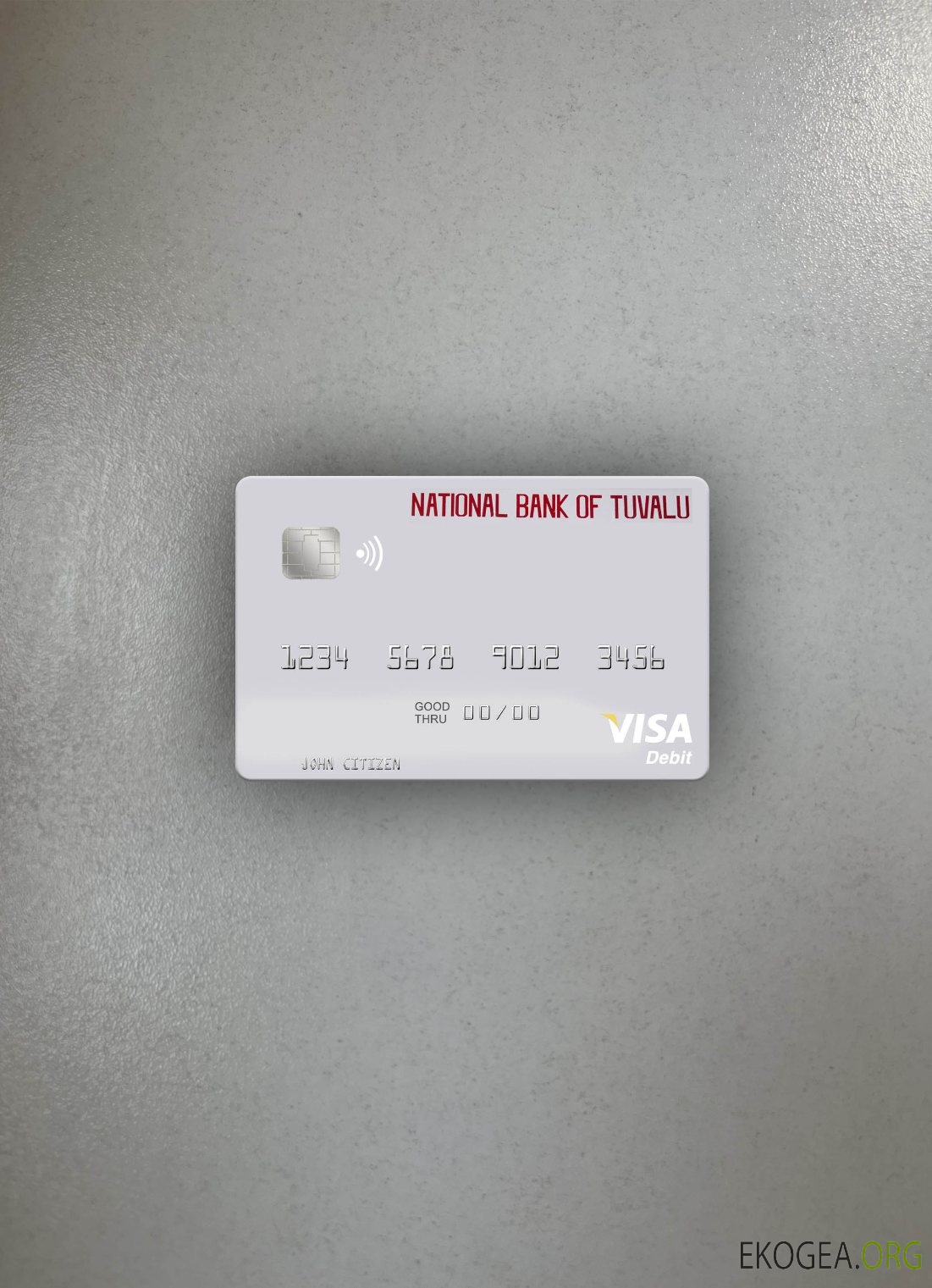 Tuvalu National Bank of Tuvalu carte de débit visa photolook , avant